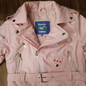 5T Girls USA Pink Moto style kids jacket